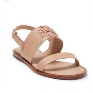 Tory Burch Designer Jute Melinda
Nude Tan Pink Leather Flat
Sandals